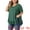 Dark Green, variant on Unique Bargains Women Plus Size V Neck Button Up Short Sleeve Ruffled Hem Blouse Tops 4X Burgundy