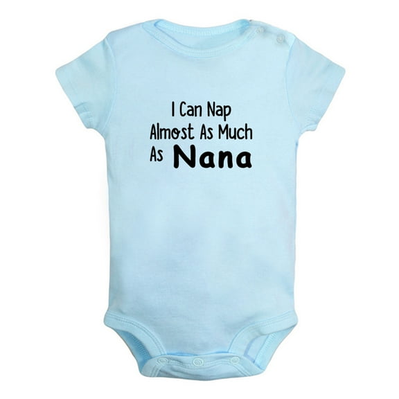 I Can Nap Almost as Much as Nana Funny Rompers For Babies, Newborn Baby Unisex Bodysuits, Infant Jumpsuits, Toddler 0-12 Months Kids One-Piece Oufits (Blue, 6-12 Months)
