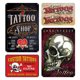 thumbnail image 1 of 4 Uds Tatuaje Publicidad Placa Metal Vintage Pintura Hierro Rectangular 20x30cm, 1 of 9