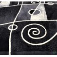 thumbnail image 6 of Handcraft Rugs-Modern Contemporary Brand New Area Rugs-Abstract Carpet with Wavy Swirls -Shed free Black/White/Gray/Ivory (2x 3 feet Doormat), 6 of 7