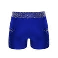 thumbnail image 2 of TiaoBug Girls Stars Rhinestones Dance Shorts Kids Elastic Waist Athletic Workout Gym Yoga Shorts Activewear Blue 8, 2 of 4