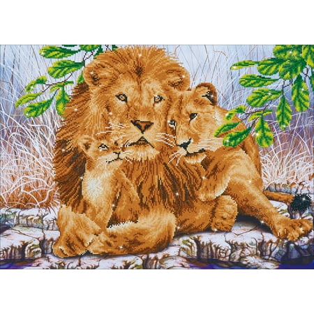 UPC: 4897073243832 | Diamond Dotz Diamond Embroidery Facet Art Kit 33.5 X25.5 -Lion Family