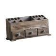 thumbnail image 3 of Stgfyxgs Rustic Vanity Organizer Cosmetic Storage Box Desktop Makeup Desk Organizer Farmhouse Storage Box for Kitchen Brushes Lipstick gray, 3 of 9