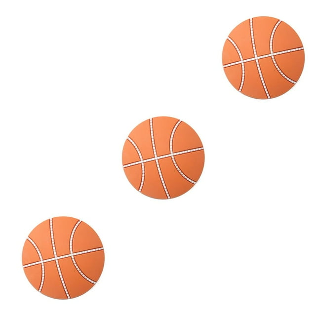 stanreset 4pcs Mute Door Rear Wall Crash Waterproof Anti -Collision Pad Basketball Style 5cm orange 3Set