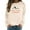 Beige, variant on Wang6 Womens Plus Size Graphic Sweatshirts"Hold Your Horses"Letter Printed Long Sleeve Pullovers Causal Fall Crew Neck Tops Loose Fit Tshirts Pink XL