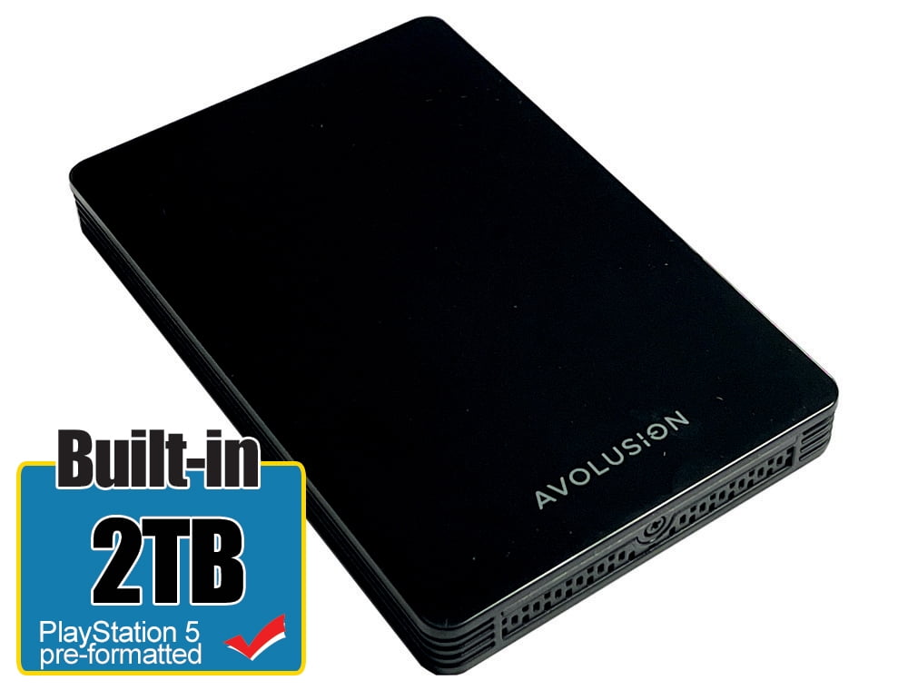 Avolusion HD250U3-Z1-PRO 2TB USB 3.0 Portable External Gaming PS5 Hard Drive, Black (PS5 Pre-Formatted)