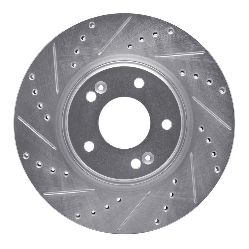 Dynamic Friction Company 631-03054L DFC Brake Rotor - Drilled And Slotted - Silver