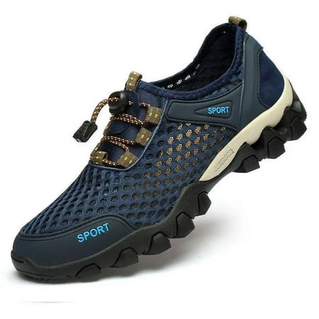 

Mens Water Shoes Slip on Beach Aqua Shoes Outdoor Casual Hiking Wading Travel Shoes Quick Drying Sneakers for Male