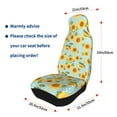 thumbnail image 4 of Sikiie White Polka Dot Sunflower A Car Seat Protector 2 Pack Car Seat Cushion Mat, Car Seat Covers for SUV, Truck, Van, 4 of 7