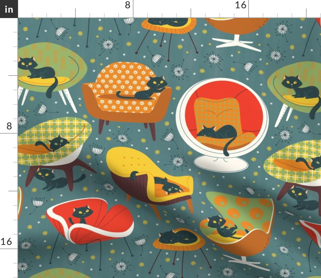 Cats Cat  Dentist Doctor Nurse Fabric Printed by Spoonflower BTY 