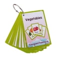 thumbnail image 3 of Tarjetas didácticas en inglés con palabras, tarjeta cognitiva para principiantes en lectura, tarjetas didácticas de verduras, juguete de bolsillo para, 3 of 10