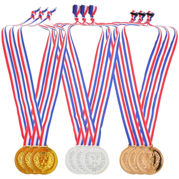 9Pcs Metal Medals for Children's Sports Competition