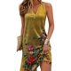 thumbnail image 1 of Vestido HOTYD floral sin mangas con cuello en V de verano para mujer amarillo, 1 of 2