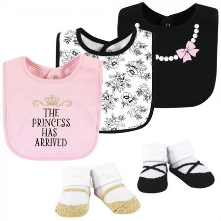 UPC: 0660168176032 | Hudson Baby Infant Girl Cotton Bib and Sock Set Toile 0-6 Months
