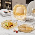 thumbnail image 4 of DPTALR 1 PCS Plastic Serving Trays With Base For Party Dinner Plates Dishwasher Plastic Plates Reusable Lightweight Plates For Kitchen Or Camping, 4 of 6