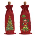thumbnail image 1 of Vino Con Pintura Diamantes Bolsas DIY 2 Piezas Navidad Rojo, 1 of 9