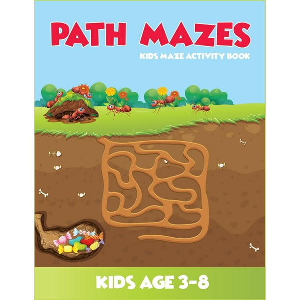 Path Mazes Kids Maze Activity Book Kids Age 38 (35, 46, 57, 68