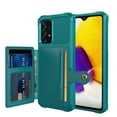 thumbnail image 3 of SaniMore Versatile Case for Samsung Galaxy A53 5G 6.5" 2022, Rugged PC Shell Leather Button Flip Card Pocket Stand Feature Magnetic Car Mount Shockproof Anti-drop Heavy Duty Protective Case, Green, 3 of 7