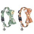 thumbnail image 2 of Collares ajustables CHAO para gatos y perros pequeños a cuadros con pajarita y cascabel, 2 of 5