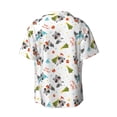 thumbnail image 5 of KLL happy new year Raccoon Print Men's Shirt Short Sleeve Button Down Summer Cuba Beach Shirts- X-Large, 5 of 5