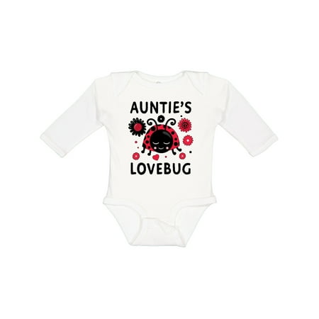 

Inktastic Valentine s Day Auntie s Lovebug Gift Baby Boy or Baby Girl Long Sleeve Bodysuit