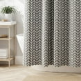 thumbnail image 5 of Home Trends Heavy Weight Block Print or Chevron Design Fabric Shower Curtain with Recycled Cotton and Polyester, 5 of 5