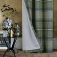 thumbnail image 3 of 100% Blackout Plaid Curtains Modern Window Panels Green Checkered Tartan Curtains for Living Room Bedroom Green 53"W x 96"L (Pack of 2), 3 of 6