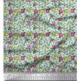 thumbnail image 1 of Soimoi Poly Georgette Fabric Wine & Beer Beverages Printed Fabric 1 Yard 42 Inch Wide, 1 of 3