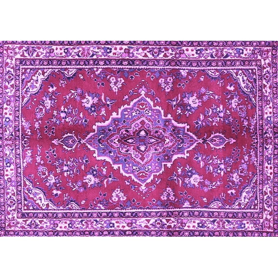 Ahgly Company Indoor Rectangle Persian Purple Traditional Area Rugs, 6' x 9'