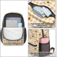 thumbnail image 4 of Sunflower and Gingham Pink Pattern 17" Waterproof Oxford School Backpacks for Teens, S-Shape Padded Straps, for School, Travel, Hiking, Camping, 4 of 5