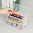 thumbnail image 5 of DAILIHIVE Plastic Pencil Case,Extra Large Pencil Case,Stackable Translucent Clear Pencil Box,Office Supplies Storage,Organizer Box For Gel Pens Erasers Tape Pens Pencils Mark, 5 of 6