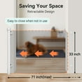 thumbnail image 5 of Retractable Mesh Baby Gate, Safety Gates for Stairs Doorway, 33''Tall Extends to 71''Wide, White, 5 of 11