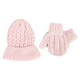 thumbnail image 1 of Gorro De Punto De Otoño E Invierno + Conjunto De Guantes Para Niños, Gorro De Lana De Color Sólido, Gorro De Punto Para Pescar, Esquiar Y Acampar Vogacara AP007144-06, 1 of 6