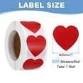 thumbnail image 2 of Uxcell Colored Heart Stickers, Color Coding Labels for Inventory Office Red, 2 of 7