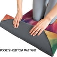 thumbnail image 3 of Colorful Rainbow Tie Dye Spiral Pattern Hot Yoga Mat Towel Non Slip for Hot Yoga - Quick-Drying Yoga Mat Cover with 4 Corner Pockets with Travel Bag - Hot Yoga Towel Non Slip 70"x26", 3 of 6