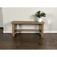 Woven Paths Rustic Bella Solid Wood Entryway Accent Bench, Light Brown