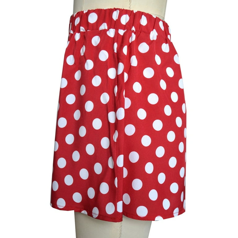 WTXUE Skirts, Bubble A-Line, Party Summer Dot Skirt High