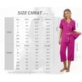 thumbnail image 7 of MINTREUS Pajama Sets for Women Notch Knit Top and Capri Pants Pjs Soft Lounge Sets, 2 Piece, Sizes M-3X, 7 of 7