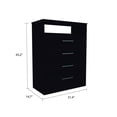 thumbnail image 4 of FM FURNITURE Athens 4-Drawer Modern Engineered Wood Dresser in Black, 4 of 6