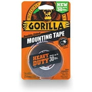 Gorilla Heavy Duty Double Sided Mounting Tape, 1" x 60", Black, (Pack of 1)