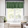 thumbnail image 2 of Dark Green Valances for Windows Farmhouse Kitchen Curtains Valances Rod Pocket Valance Curtains for Kitchen Windows Vintage Country Farmhouse Minimalist Color Window Valances for Bathroom 42"x18", 2 of 6