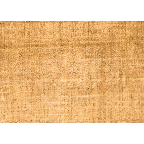 Ahgly Company Machine Washable Indoor Rectangle Abstract Orange Contemporary Area Rugs, 7' x 10'