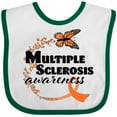 thumbnail image 3 of Inktastic Multiple Sclerosis Awareness Butterfly Ribbon Boys or Girls Baby Bib, 3 of 4