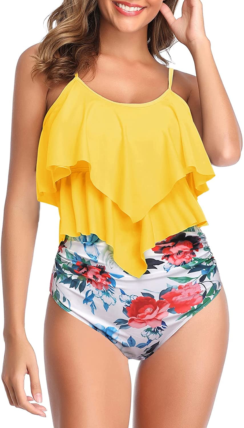 walmart yellow bathing suit