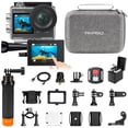 thumbnail image 1 of Akaso Brave 4 Pro Cámara De Acción Con Agarre Flotante Impermeable – 4K30 20Mp Ultra Hd Eis 131 Pies Cámara Subacuática 5Xzoom Pantalla Táctil Wifi Control Remoto Con Bolsa De Transporte Para Casco Ki, 1 of 5