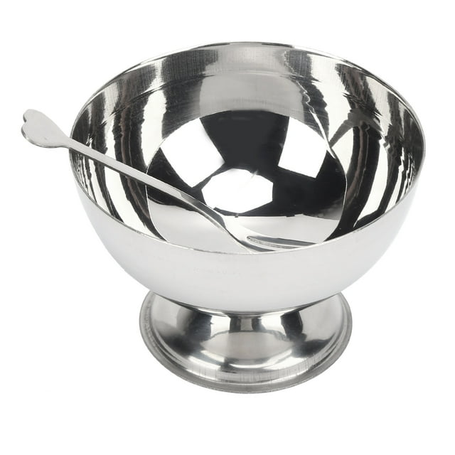 Dessert Bowls, Stainless Steel Short Footed Stainless Steel Bowl For Dessert Snacks For Serving Ice Cream