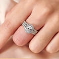 thumbnail image 4 of 3.00Ct Oval Cut Simulated Diamond Bautiful Bridal Set Women Wedding Ring 14K White Gold Plated Silver For Her, 4 of 5