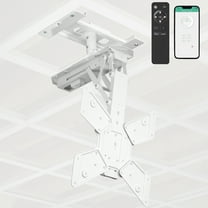 VIVO White Electric Motorized Flip Down Drop Ceiling TV Mount, 23" to 55" Screen