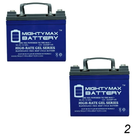 - 12V 35AH GEL Battery for U1 One New Wheelchair Deep Cycle - 2 Pack