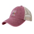 thumbnail image 1 of Paris-2024 Cowboy Mesh Baseball Cap Red One Size, 1 of 5